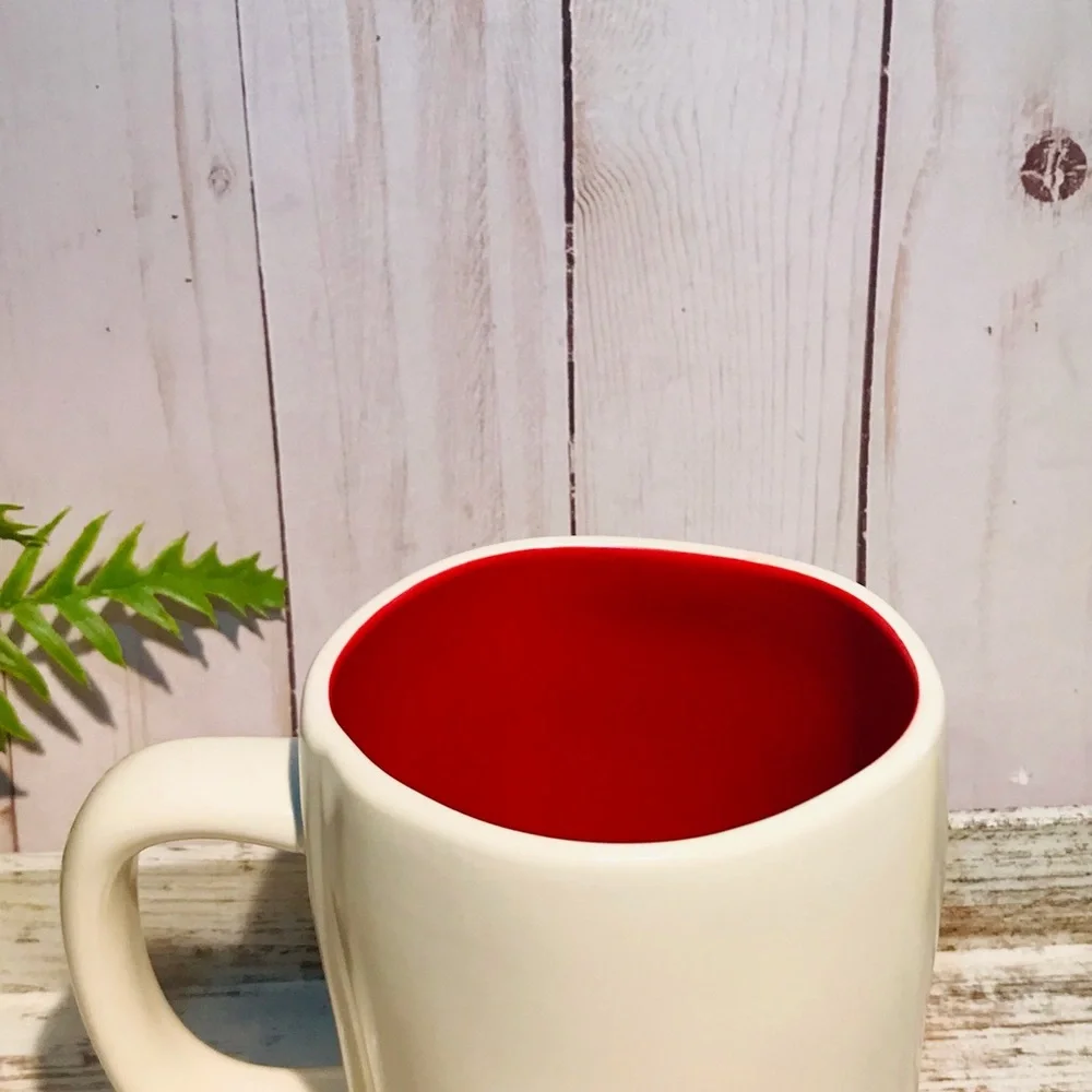 Rae Dunn COOKIE TASTER mug red interior - Picture 4 of 5